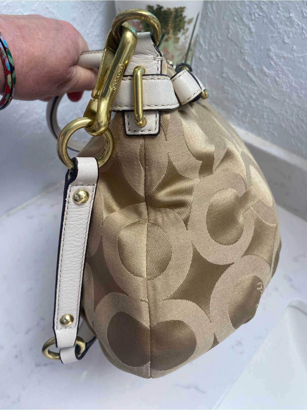 Coach Madison Op Art Sophia Satchel Shoulder Bag Gorgeous!!! - Picture 11 of 14